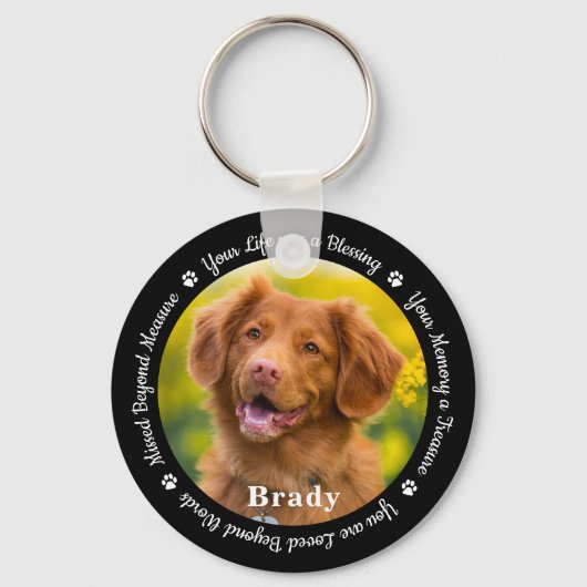 Gedenkstätte für Haustiere Verlust Geschenk Erinne Schlüsselanhänger (Vorderseite)