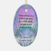 Gedenkstätte für Herz und Engel Wings Keramikornament (Rechts)