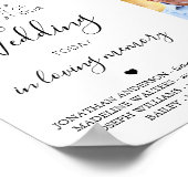 Gedenkstätte für Hochzeiten Custom 4 Foto Collage  Poster (Ecke)