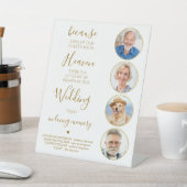 Gedenkstätte für Hochzeiten Elegantes Gold Custom  Sockelschild (In SItu)