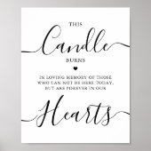 Gedenkstätte für Hochzeiten hört diese Kerzenbrenn Poster (Vorne)