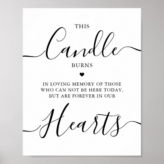 Gedenkstätte für Hochzeiten hört diese Kerzenbrenn Poster (Vorne)