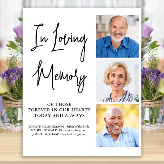 Gedenkstätte für Hochzeiten Personalisieren Sie 3  Poster