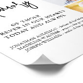 Gedenkstätte für Hochzeiten Personalisieren Sie 3  Poster (Ecke)