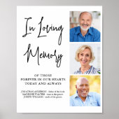 Gedenkstätte für Hochzeiten Personalisieren Sie 3 Poster (Vorne)