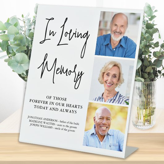 Gedenkstätte für Hochzeiten Personalisieren Sie 3 Sockelschild