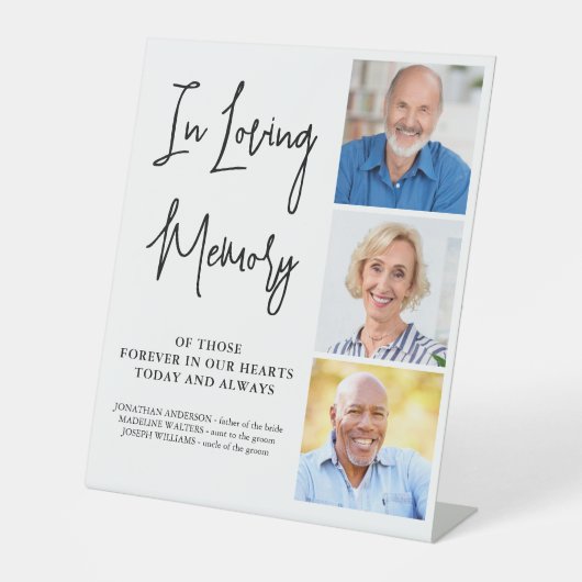 Gedenkstätte für Hochzeiten Personalisieren Sie 3 Sockelschild (Vorderseite)