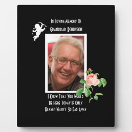 Gedenkstätte für Hochzeiten Vermisst Loved One Fotoplatte