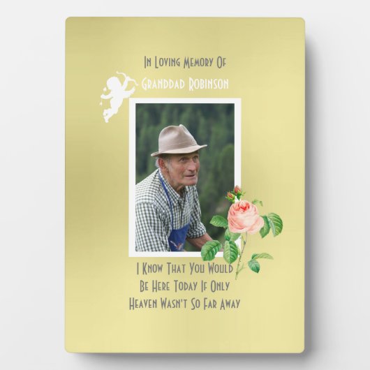 Gedenkstätte für Hochzeiten Vermisst Loved One Fotoplatte (Vorderseite)