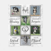 Gedenkstätte für Hunde - Begleitholzverschenkung M Fleecedecke (Vorderseite)