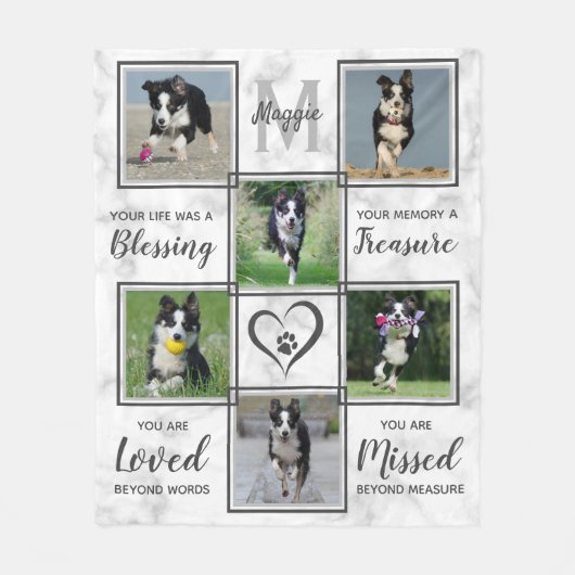 Gedenkstätte für Hunde - Begleitholzverschenkung M Fleecedecke (Vorderseite)