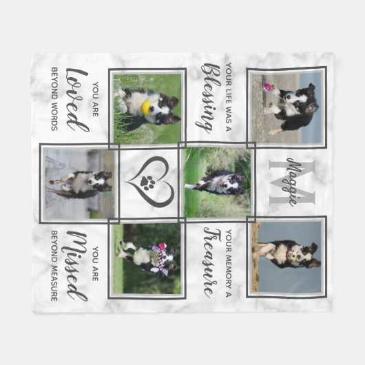 Gedenkstätte für Hunde - Begleitholzverschenkung M Fleecedecke (Vorderseite (Horizontal))