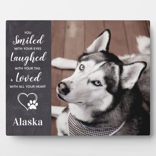 Gedenkstätte für Hunde - Erinnerung an den Verlust Fotoplatte (Vorderseite)