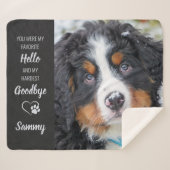 Gedenkstätte für Hunde Erinnerung Modernes Foto Sherpadecke (Vorderseite (Horizontal))