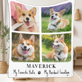 Gedenkstätte für Hunde Erinnerung Personalisiert 4 Fleecedecke