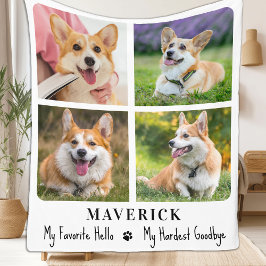 Gedenkstätte für Hunde Erinnerung Personalisiert 4 Fleecedecke