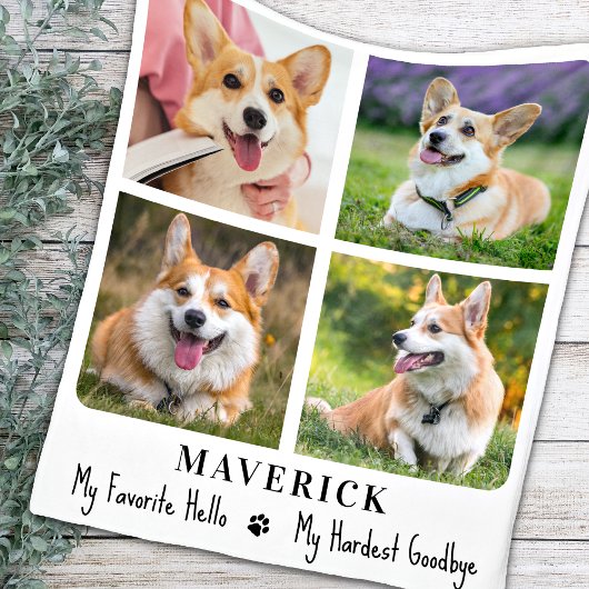 Gedenkstätte für Hunde Erinnerung Personalisiert 4 Fleecedecke