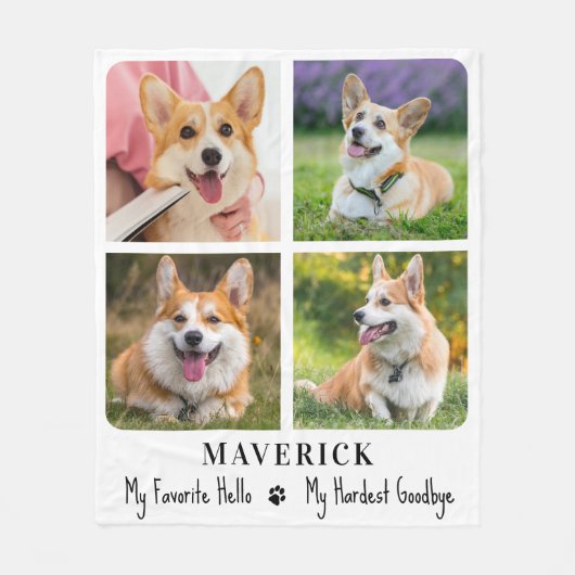 Gedenkstätte für Hunde Erinnerung Personalisiert 4 Fleecedecke (Vorderseite)