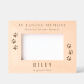 Gedenkstätte für Hunde Geätzte Rahmen (Vorderseite)