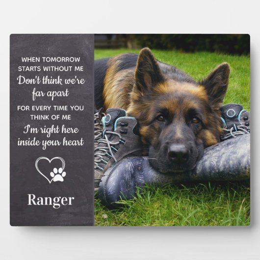 Gedenkstätte für Hunde - Haustier-Loss-Sake - Erin Fotoplatte (Vorderseite)