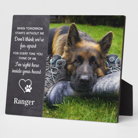 Gedenkstätte für Hunde - Haustier-Loss-Sake - Erin Fotoplatte (Seite)