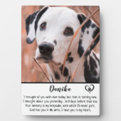 Gedenkstätte für Hunde - Haustier-Loss-Sake-Gesche Fotoplatte (Vorderseite)