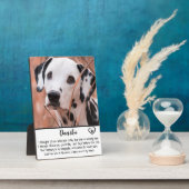 Gedenkstätte für Hunde - Haustier-Loss-Sake-Gesche Fotoplatte (Seite)