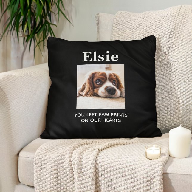 Gedenkstätte für Hunde-Haustiere: Pfeile Herz Kissen (Pet memorial photo pillow, customizable with your pet's photo and name.)