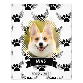 Gedenkstätte für Hunde in Schwarz und Weiß Fotodruck