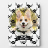 Gedenkstätte für Hunde in Schwarz und Weiß Fotoplatte (Vorderseite)