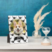 Gedenkstätte für Hunde in Schwarz und Weiß Fotoplatte (Seite)