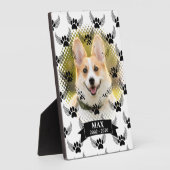 Gedenkstätte für Hunde in Schwarz und Weiß Fotoplatte (Seite)