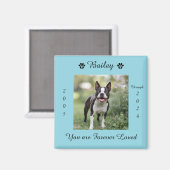 Gedenkstätte für Hunde Magnet (Vorderseite/Rückseite)