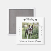 Gedenkstätte für Hunde Magnet (Vorderseite/Rückseite)