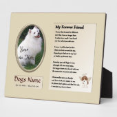 Gedenkstätte für Hunde - mein ewig Freund - Beige Fotoplatte (Seite)