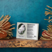 Gedenkstätte für Hunde - mein ewig Freund - Grau Fotoplatte (Seite)