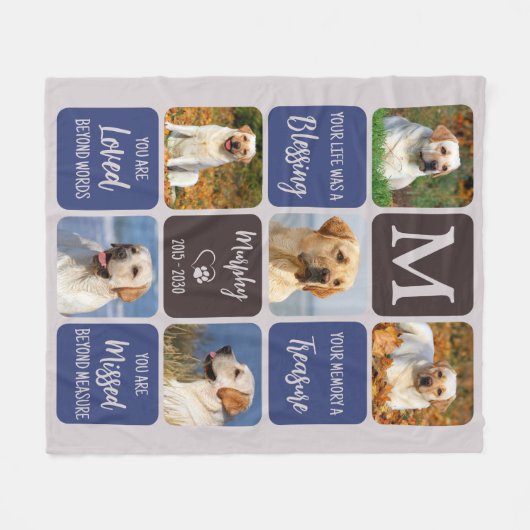 Gedenkstätte für Hunde Moderne Farben 6 Foto Fleecedecke (Vorderseite (Horizontal))