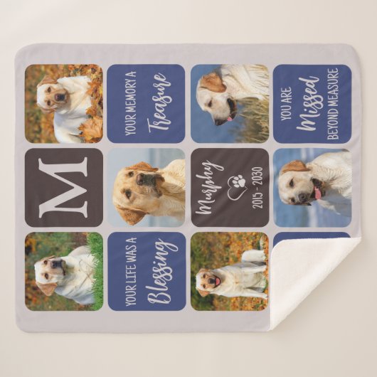 Gedenkstätte für Hunde Moderne Farben 6 Foto Sherpadecke (Vorderseite (Horizontal))