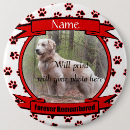 Gedenkstätte für Hunde oder Katzen Button