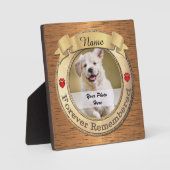 Gedenkstätte für Hunde oder Katzen Fotoplatte (Vorderseite)