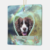 Gedenkstätte für Hunde - personalisiert Keramikornament (Links)