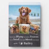 Gedenkstätte für Hunde Verlust Erinnerung Gedicht Fotoplatte (Vorderseite)