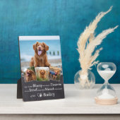 Gedenkstätte für Hunde Verlust Erinnerung Gedicht Fotoplatte (Seite)