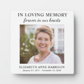 Gedenkstätte für immer in unserem Herz-Foto Fotoplatte (Vorderseite)