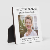 Gedenkstätte für immer in unserem Herz-Foto Fotoplatte (Vorderseite)