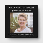 Gedenkstätte für immer in unserem Herzen Foto Schw Fotoplatte (Vorderseite)