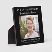 Gedenkstätte für immer in unserem Herzen Foto Schw Fotoplatte (Vorderseite)