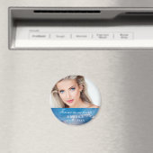 Gedenkstätte für immer in unseren Herzen Foto blau Magnet (In Situ (Geschirrspüler))