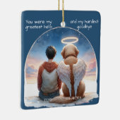 Gedenkstätte für Junge und Hunde Keramikornament (Rechts)