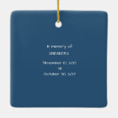 Gedenkstätte für Junge und Hunde Keramikornament (Rückseite)